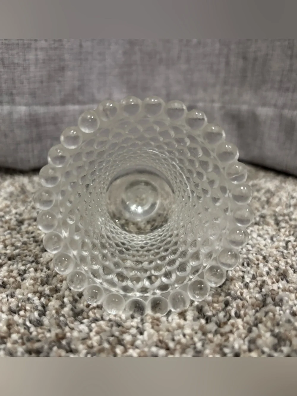 Clear Hobnail Glass Peg Votive Candle Holder – Vintage 3.5